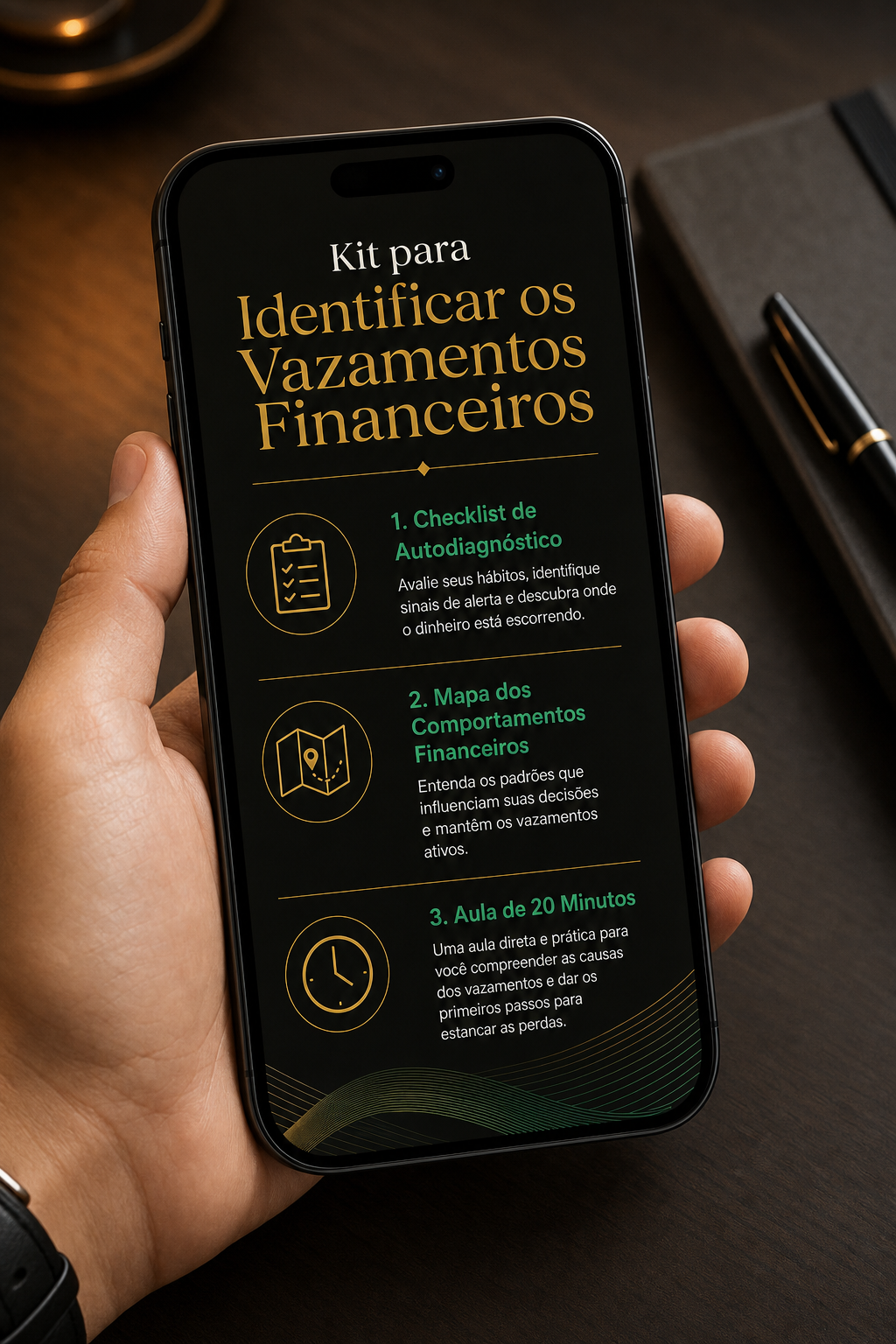 Mockup do Kit no celular